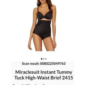 Brand New Miraclesuit Women's 2XL Black Instant Tummy Tuck High Waist Brief